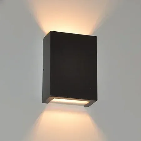 Arandela LED Duna ABS 124mm IP65 4W 3000K - Preto - Blumenau
