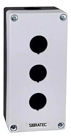 Caixa Plástica BX1 com 3 Furos Sibratec