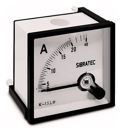 Amperímetro Analógico 96x96mm 20A Sibratec