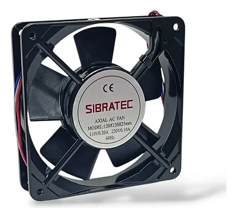 Ventilador Axial 120x120x25mm Bivolt 110/220V Sibratec para Painéis Elétricos