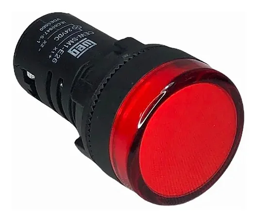 SINALEIRO VERMELHO 24V CEW-SM1-E26 22MM DE RESINA TERMOPLASTICA 50/60HZ-CC