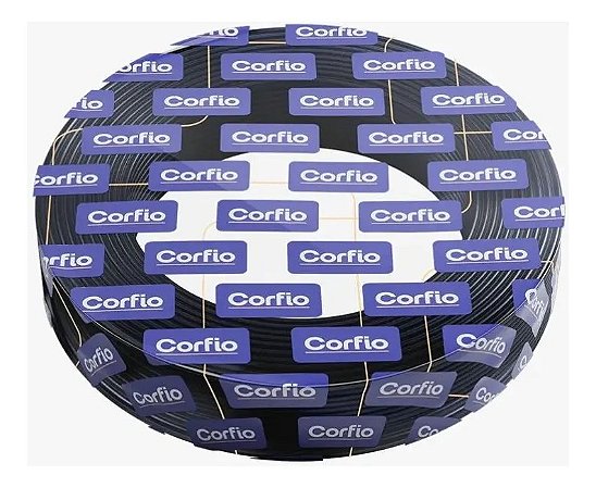 CABO FLEXÍVEL 750V 0,50mm² - PRETO CORFIO - 200 MTS