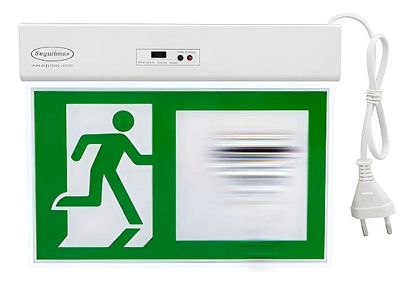 SINALIZAÇÃO SAÍDA SLIM DF ROTA DE FUGA C/ SELETOR 24X18-SA