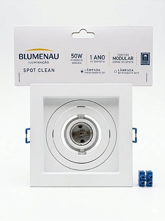 Spot Clean PC Emb. 50W 1xE27 PAR20 Bivolt - Branco