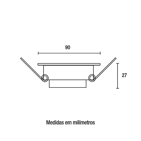 KIT COM 10 SPOT LED SLIM DE EMBUTIR QUADRADO 6W BIVOLT 6500K BRANCO