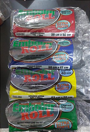 Saco de Lixo em Rolo Preto Embalar