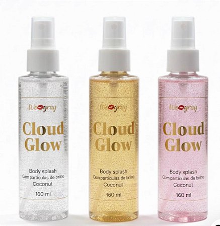 Kit Body Splash com partículas de brilho