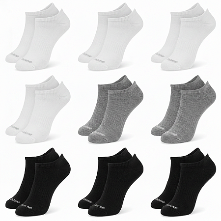 Kit 9 Pares Meias Selene Sapatilha Soquete Invisível