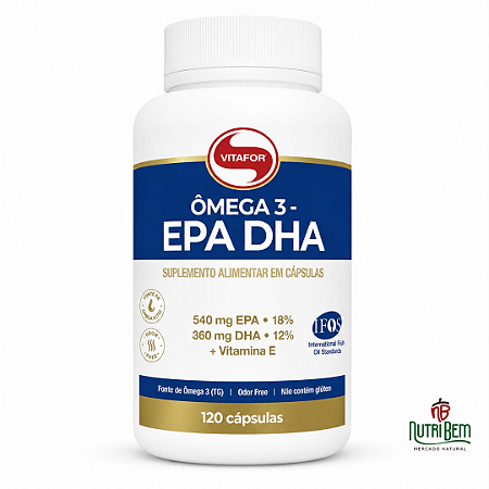 Ômega 3 EPA DHA Vitafor 120 Cápsulas