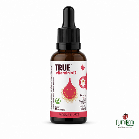 True Vitamin B12 Líquida Family Care Sabor Morango 30ml – True Source
