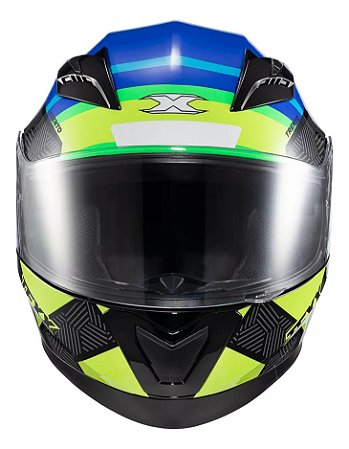 Capacete Texx Strike Trento Amare/verd Bril 58