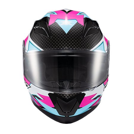 Capacete Texx Strike Ride Azu Ros Branc Pret Bril 60