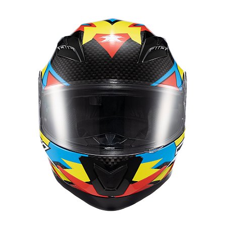 Capacete Texx Strike Ride Azu Verd Verm Pret Bril 60
