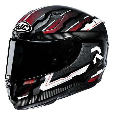 Capacete Hjc Rpha 11 Stobon Preto Vermelho E Branco 56