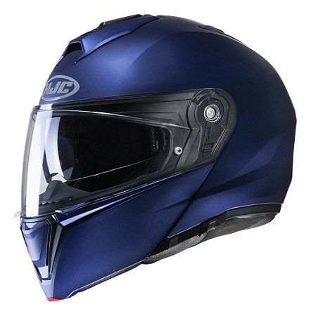 Capacete Hjc I90 Solid Azul Anodizado 56