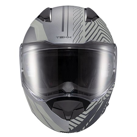 Capacete Texx Escam Kratos Cyber Cinz Fosc 58