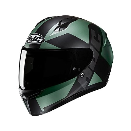 Capacete Hjc C10 Tez Verd Pret 61