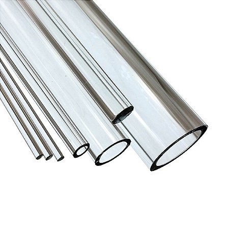 TUBO DE VIDRO TRANSPARENTE 6MM x 1,5- COE33 IMPORTADO