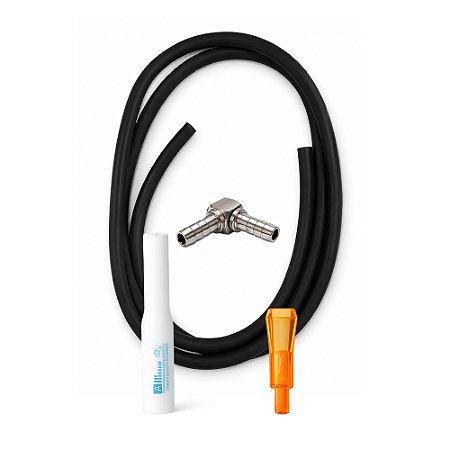 Kit #01 Mangueira de Sopro + Swivel 1/4 + Bocal de Acrílico + Conector de Silicone