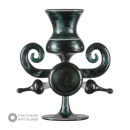 MEIO BASTÃO - Heavy Blue Leprechaun - Trautman Glass Art- COE33