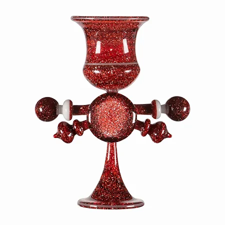 MEIO BASTÃO - Red Blizzard - Trautman Glass Art - COE33