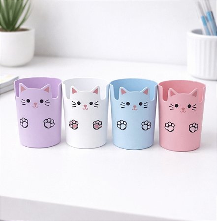 Porta Canetas Gatinho Kawaii Importado | Organizador Fofo