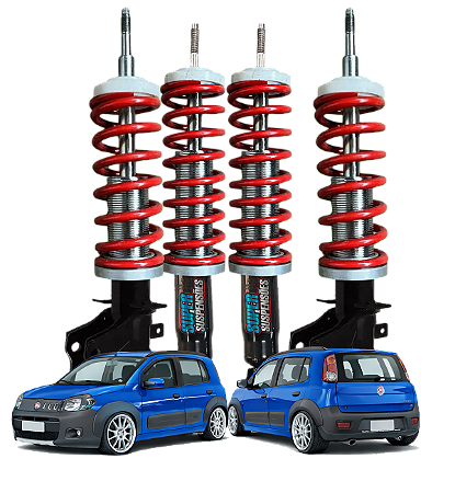KIT SUSPENSÃO A ROSCA SLIM SUPER SUSPENSÕES - FIAT NOVO UNO