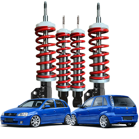 KIT SUSPENSÃO A ROSCA SLIM SUPER SUSPENSÕES - CORSA F/MONTANA