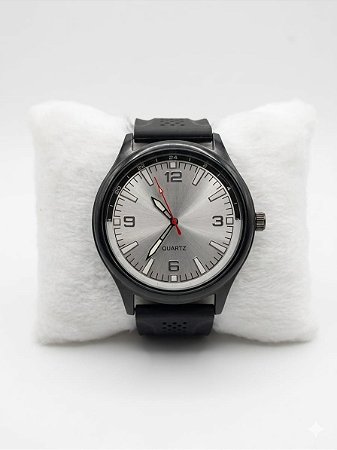 Relogio Masculino De Ponteiro Pulseira De Borracha