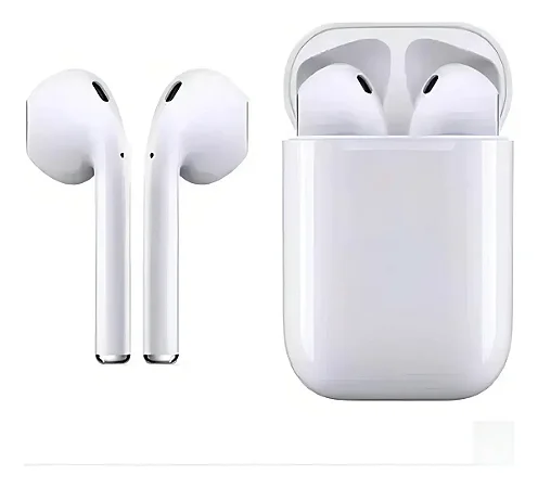 Fone Compatível Ios Android Samsung iPhone Bluetooth Sem Fio Cor Branco TWS i12