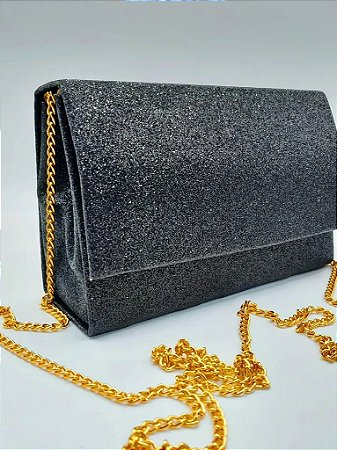 Kit Bolsas De Festa 2 Unidades Preta e Prata