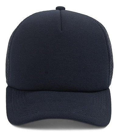 Boné Trucker Liso Redinha Aba Curva KIT 3 UNIDADES Azul,Preto e Branco