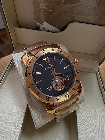 Bvlgari TourBillon Automatico Fundo Preto