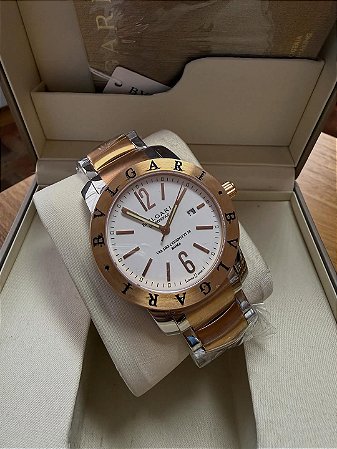 Bvlgari Diagono Roma Rose/Branco