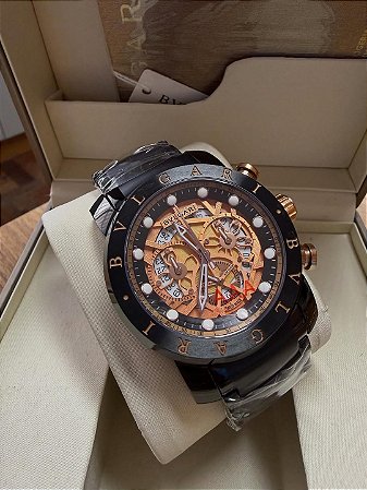 Bvlgari Esqueleto Preto/Rose