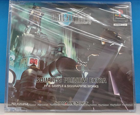 1996 PS1 Final Fantasy VII Sample Demo Square Preview Extra JPN Novo em folha lacrado