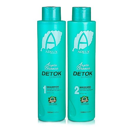 Kit Argila Branca Detok Redutor Volume Hidratação