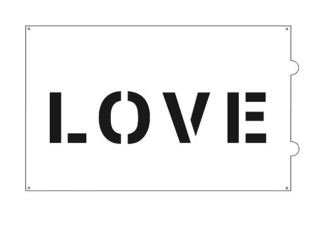Stencil para bolo - Love