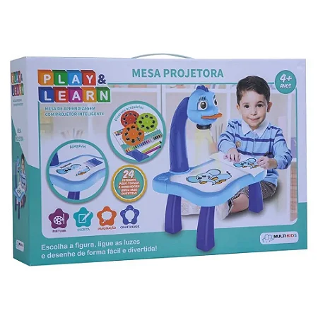 Mesa Projetora Azul Play & Learn Multikids BR1600