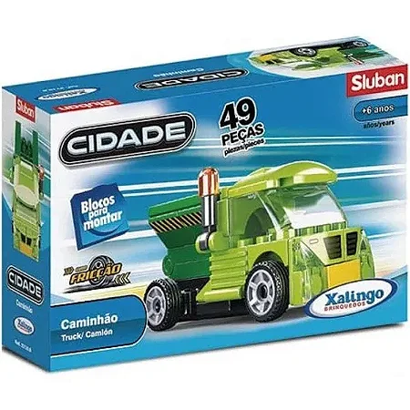 Blocos De Montar Cidade Caminhão 49 Peças Xalingo 27198