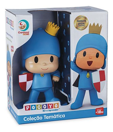 Boneco Pocoyo Cavaleiro Articulado em Vinil - Cardoso 3080