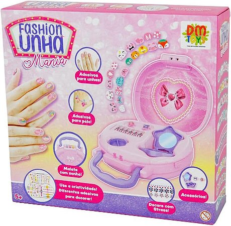 Maleta Fashion Unha Mania 14 Adesivos