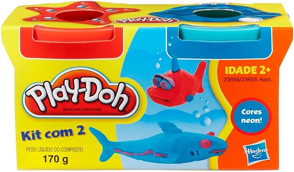 Massinha Play-Doh Kit 2 Potes Sortidos 23655