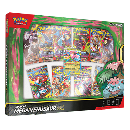Box Pokémon - Coleção Mega Venusaur Ex - Copag 35877