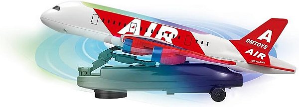 Avião Ultra Fast Bate e Volta Luz e Som 35cm Cores Sortidas DMT6848