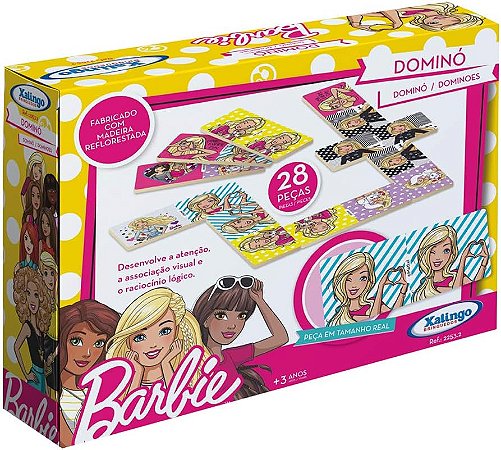 Jogo Dominó da Barbie Xalingo 28 Peças 22532