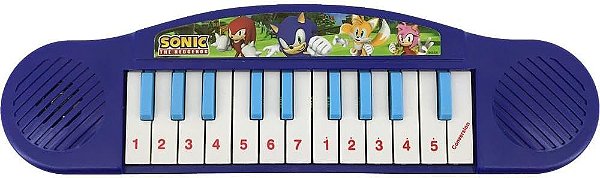 Mini Piano Musical Sonic Infantil Azul 3457 Candide