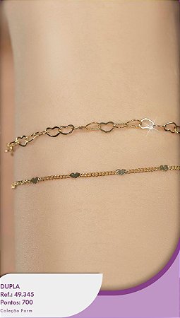 Pulseira dourada com Detalhes