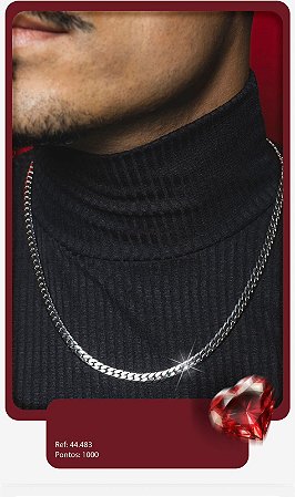 Corrente Cordão Colar Masculino Semijoias banhadas