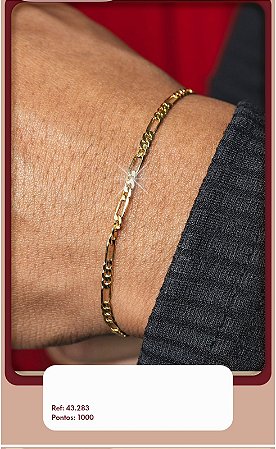 Pulseira masculino Semijoias banhadas